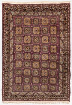 A semi-antique carpet, probably Samarkand, c. 264 x 184 cm.