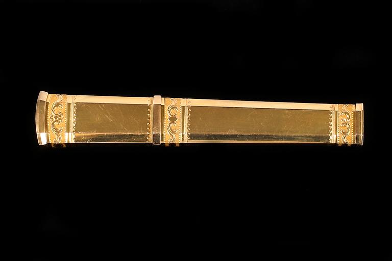 ETUI, 18K guld, otydlig mästare, empire. Stockholm 1819. 26gr.