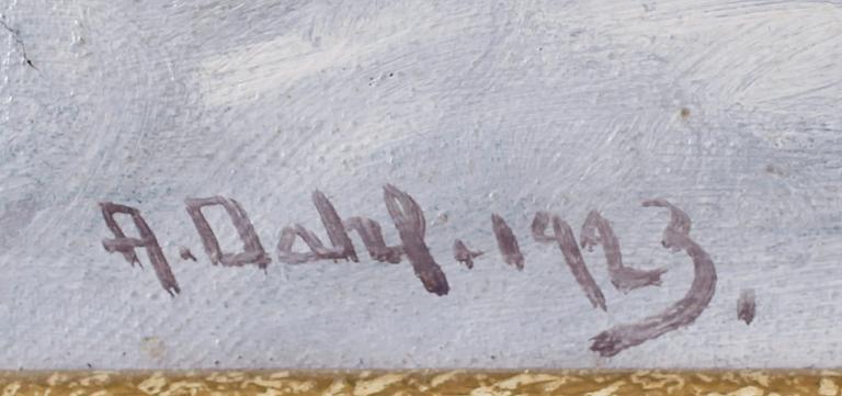 ANSELM DAHL, olja på duk, signerad och daterad 1923.