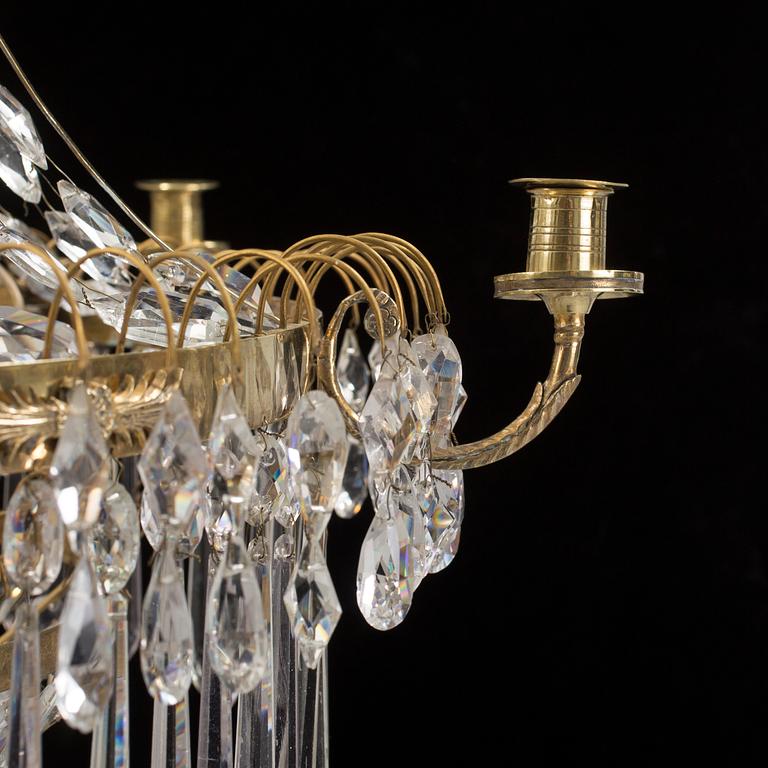 A late Gustavian chandelier, circa 1800.