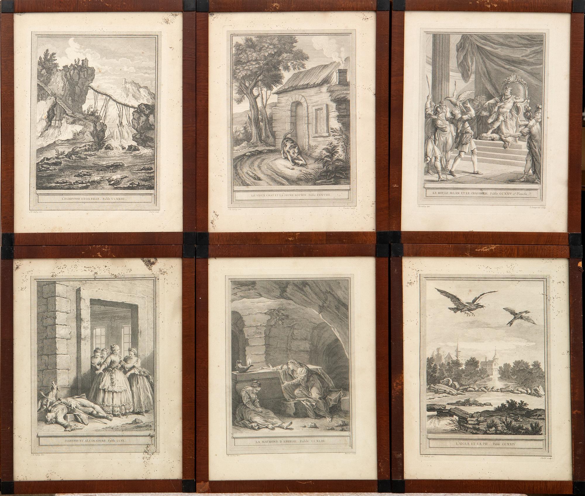 Jean-Baptiste Oudry, after, "Fables by La Fontaine"  27 pcs.