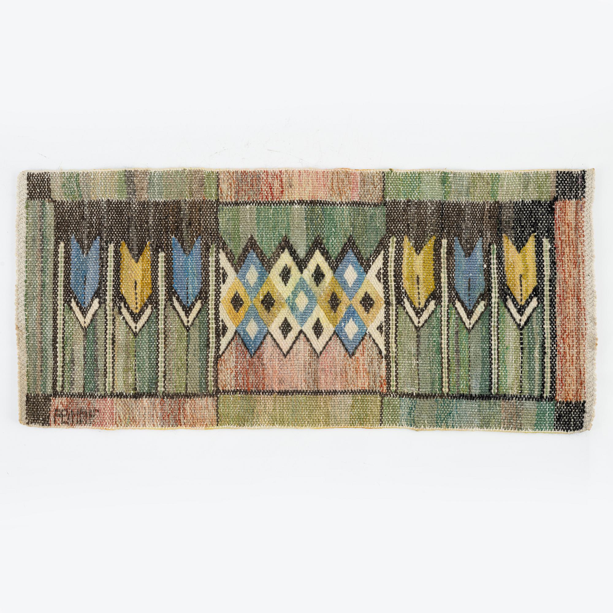 Märta Måås-Fjetterström, a textile, "Crocus", flat weave, AB MMF.