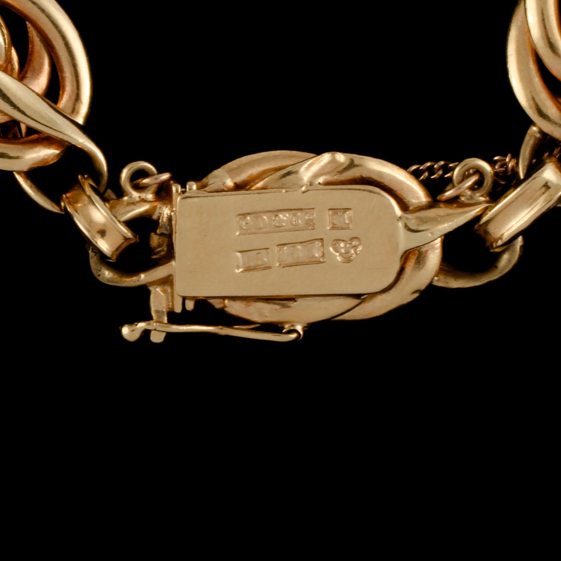 ARMLÄNK, 18k guld, Gustav Dahlgren & Co, Malmö, 1935. Vikt 13 g.