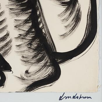 Bengt Lindström, acrylic on paper, signed with stamp and certified verso by Curt Aspelin, 1970-tal.