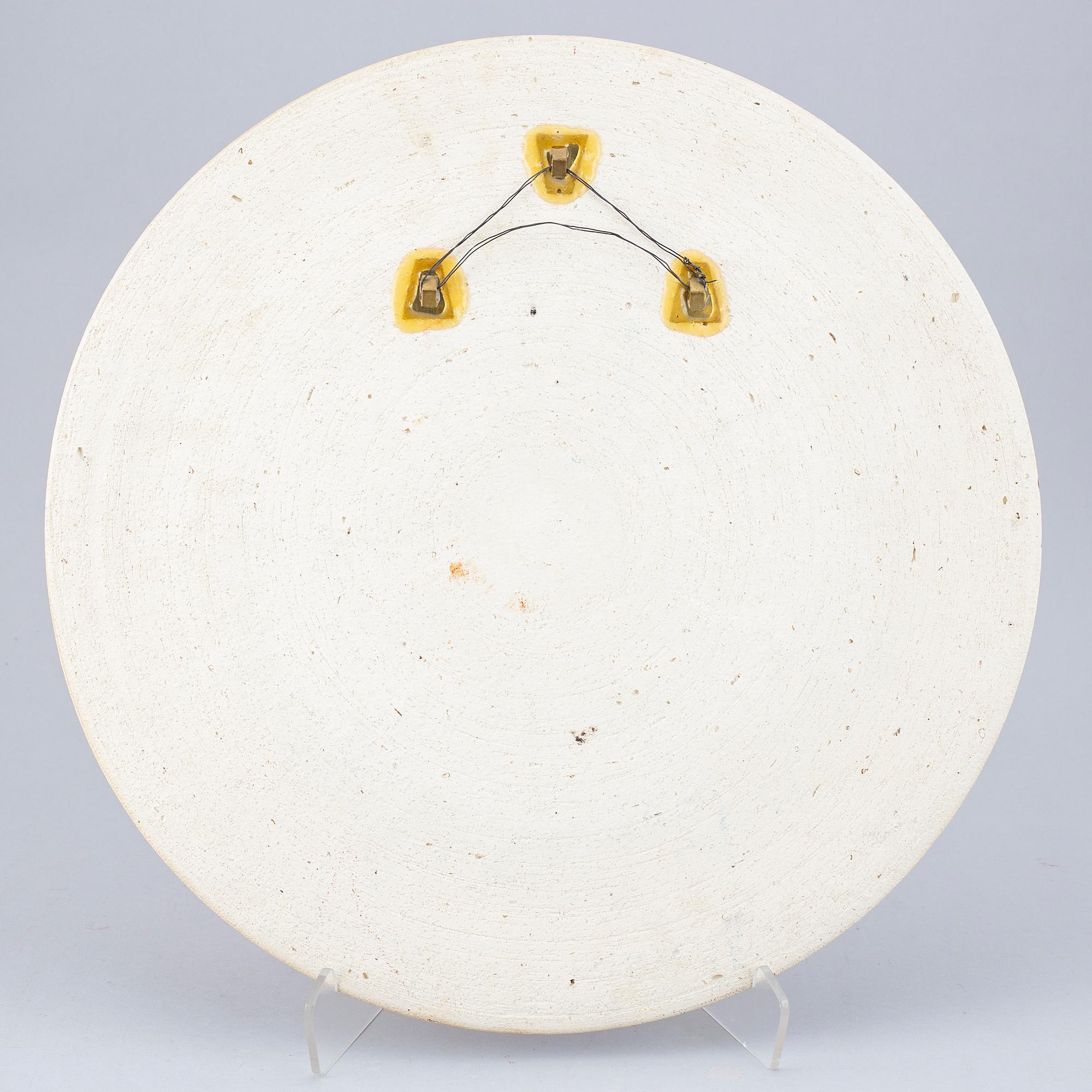 CARL-HARRY STÅLHANE, a unique stoneware plaque, Rörstrand, Sweden 1972.