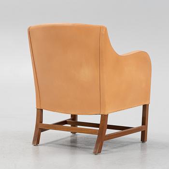 Kaare Klint & Edvard Kindt-Larsen, a leather easy chair 'Mix model 4396', Rud Rasmussen, Denmark, 1980's.