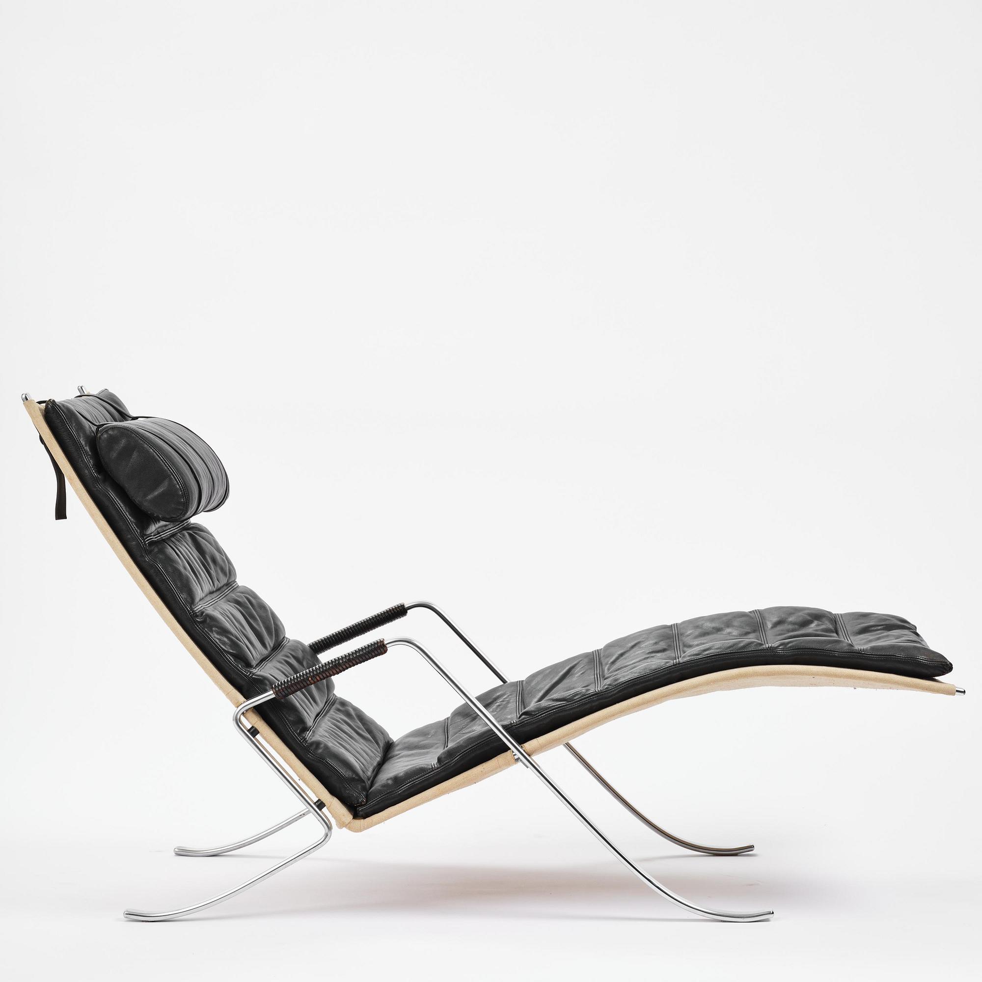 Preben Fabricius & Jørgen Kastholm, fåtölj, "Grasshopper", modell "FK-87", Alfred Kill, Danmark, 1960-70-tal.