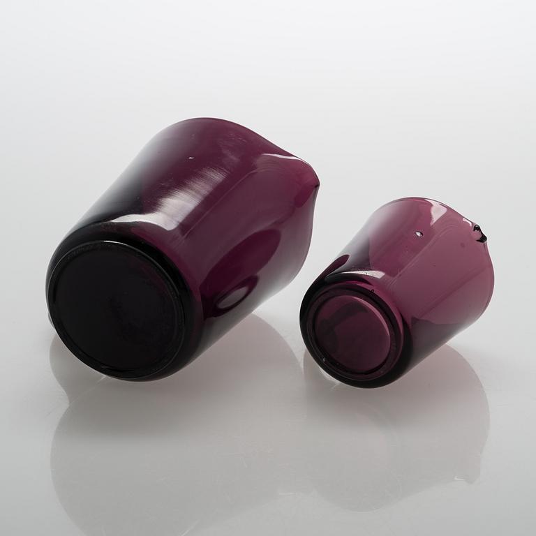 Mid 20th century dinking glasses 10+6 an d two jugs among other Iittala.