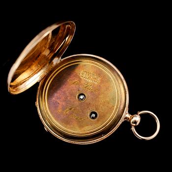 FICKUR, 14 k guld, omkring år 1900.