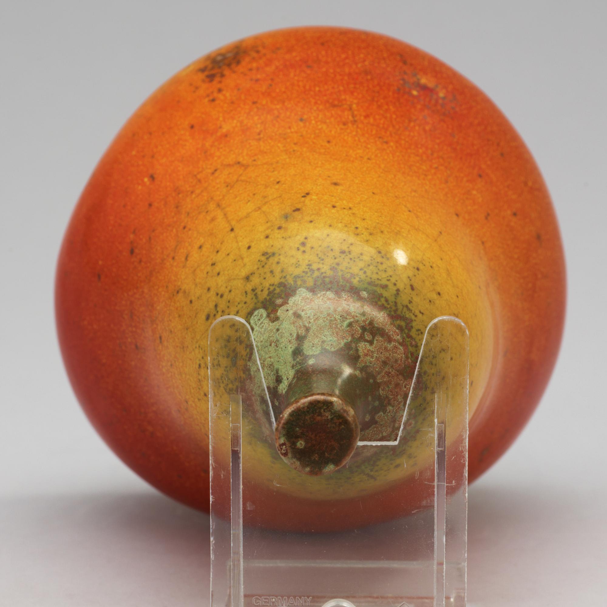 A Hans Hedberg faience pear, Biot, France.