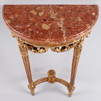 SPEGEL MED KONSOLBORD, Louis XVI-stil, 1900-tal.