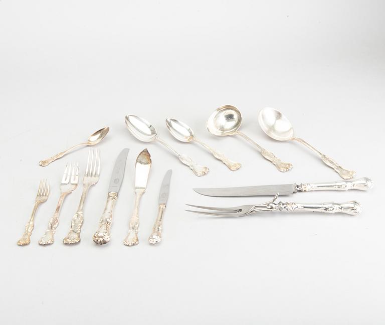 CG HALLBERG bestick ca 153 dlr, silver "Olga" Stockholm 1940/50-tal.