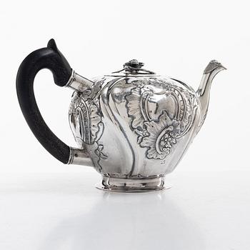 A Russian silver teapot, Moscow 18th century, unclear marks, probably Fedor Petrov (active 1760-1789).
