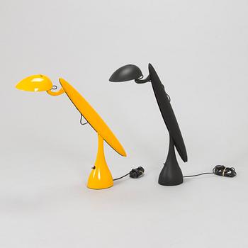 Isao Hosoe, bordslampor, 2 st, "Heron" Luxo 1980/1990-tal.