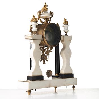 A Louis XVI late 18th century mantel clock.