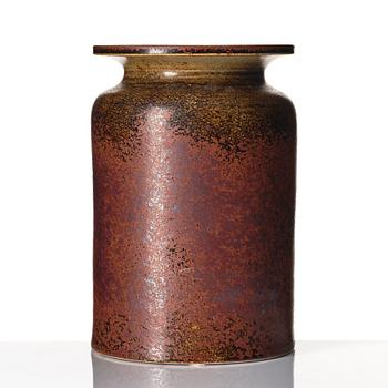 Stig Lindberg, a stoneware vase, Gustavsberg studio, Sweden 1976.