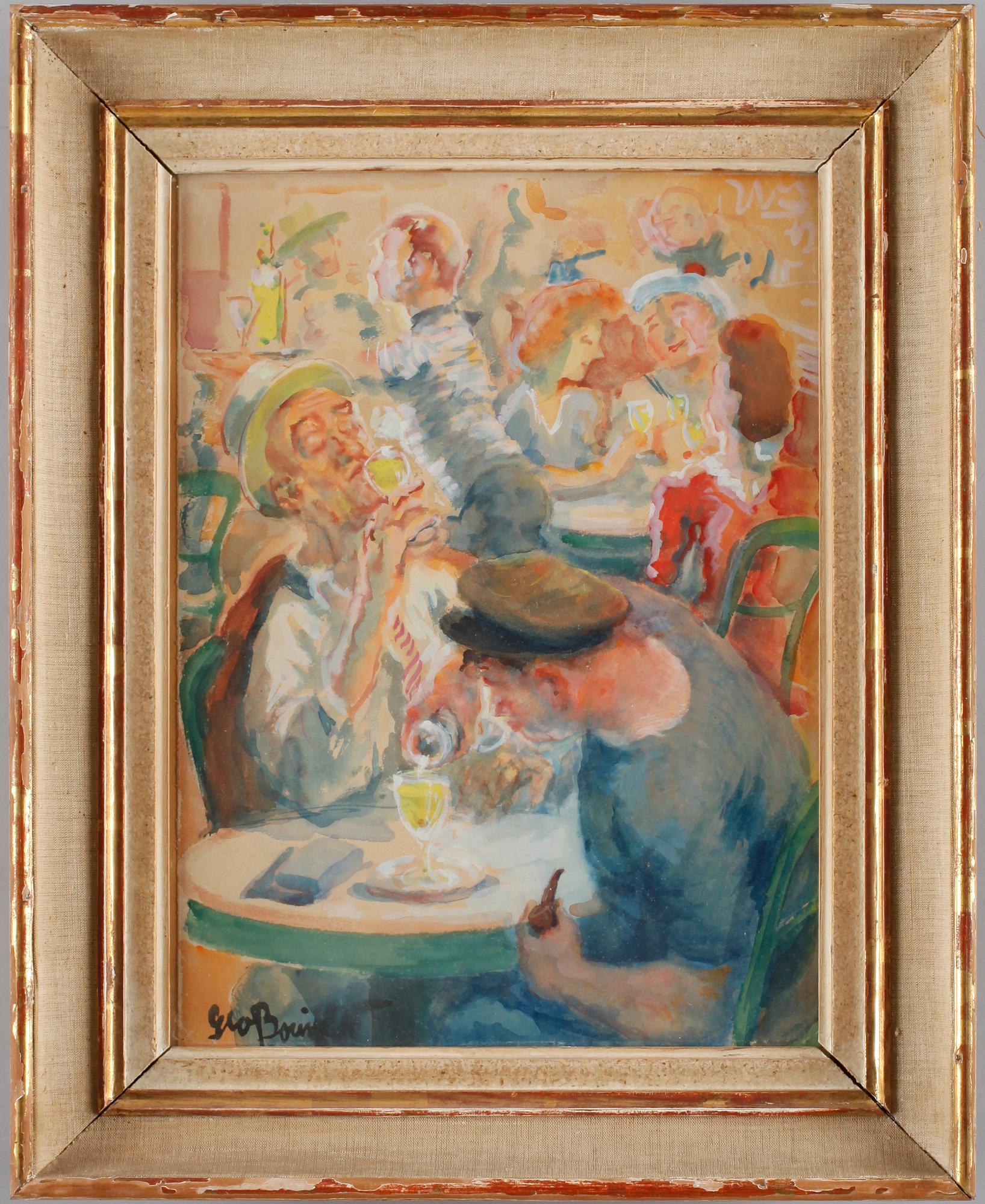 OKÄND KONSTNÄR, gouach, bär otydl. sign. Troligen Frankrike, 1900-talets mitt.
