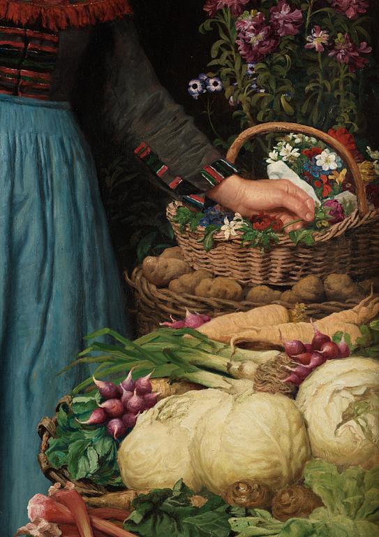 Wenzel Tornøe, Young girl selling vegetables.