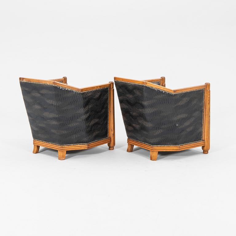 Armchairs, a pair of Art Deco, first half of the 20th century.