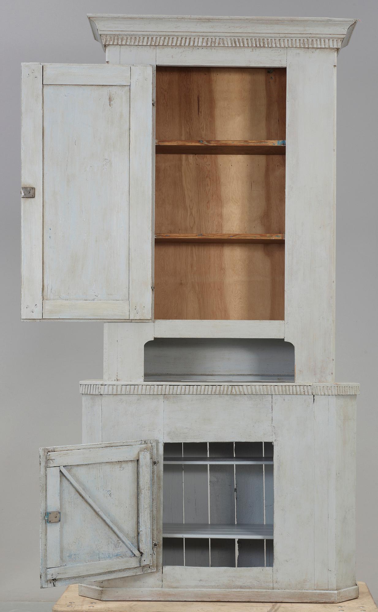 SKÅP, allmoge, gustaviansk stil, 1800-tal.