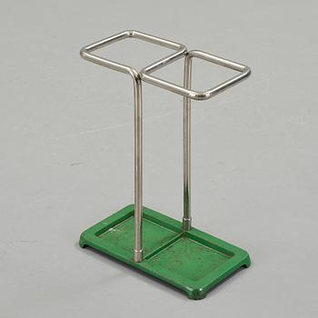 PARAPLYSTÄLL, krom och gjutjärn. 1930-40-tal.