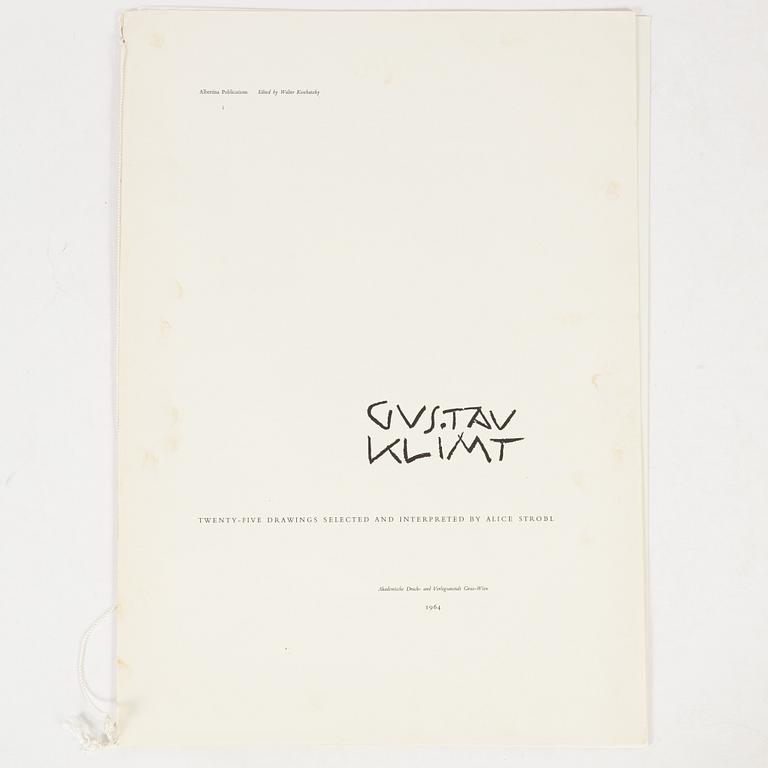 Gustav Klimt, efter, mapp Zeichnungen / Twenty-Five Drawings selected and interpreted by Alice Strobl 1964.