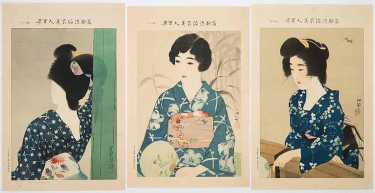 Ito Shinsui, a series of 10 lithographs in colours, 1931.