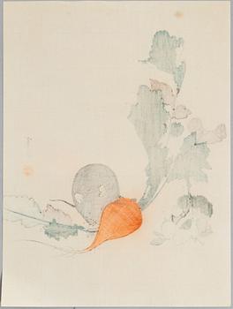 A group of three Japanese woodblock prints, 20th century.
