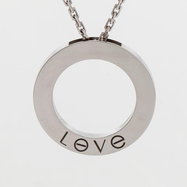 Cartier, kaulakoru, "Love", 18K valkokultaa, briljanttihiottuja timantteja.