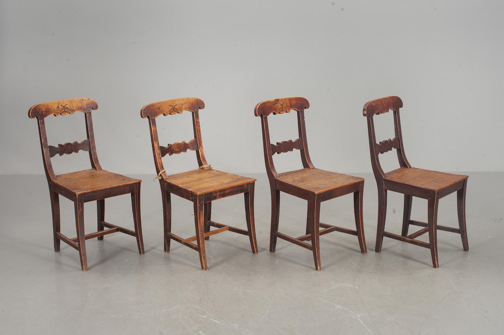 STOLAR, 4 stycken, 1800-talets andra hälft.