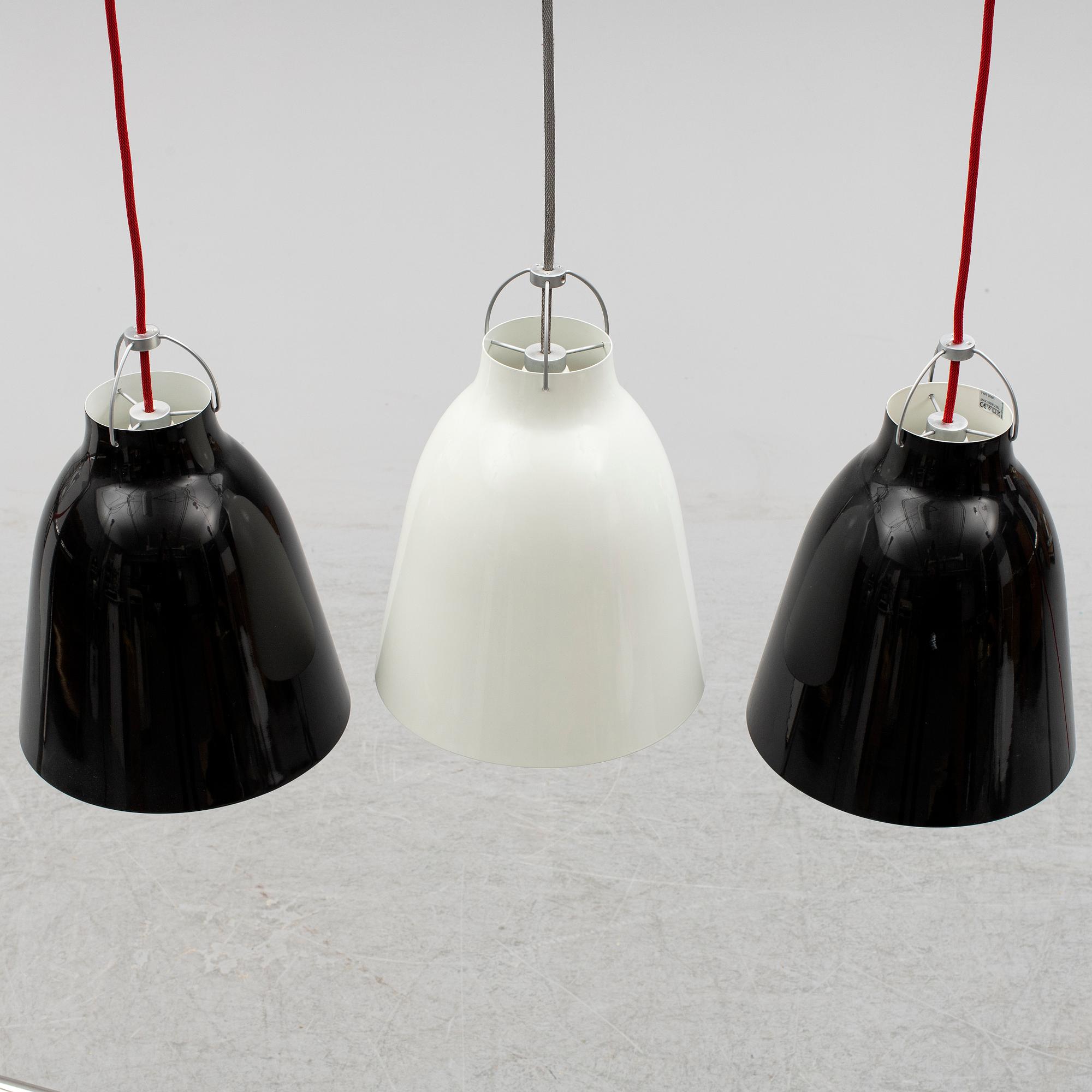 CECILE MANZ, 3 ceiling lights, 'Caravaggio', Lightyears, Denmark.