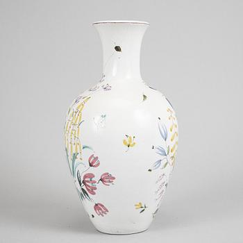 An earthenware vase by Stig Lindberg, Gustavsberg Studio.