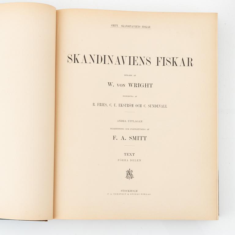 Wilhelm von Wright, 'Skandinaviens fiskar', three volumes, Stockholm, P. A. Norstedt & Söners Förlag, 1892-95.
