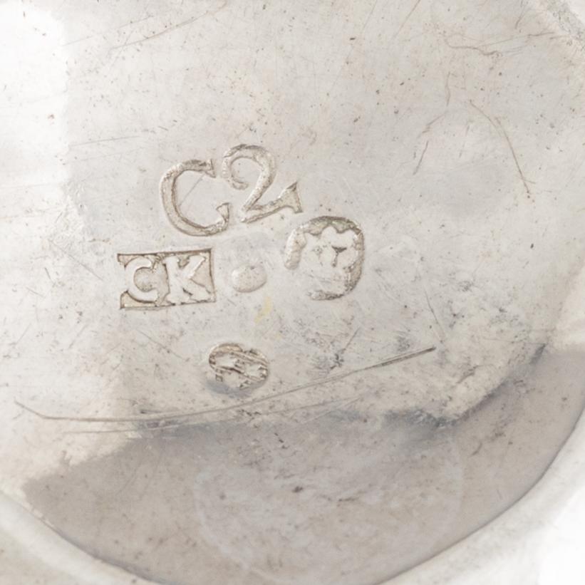 Carl Kåhre, tumlare, silver, Halmstad 1785.