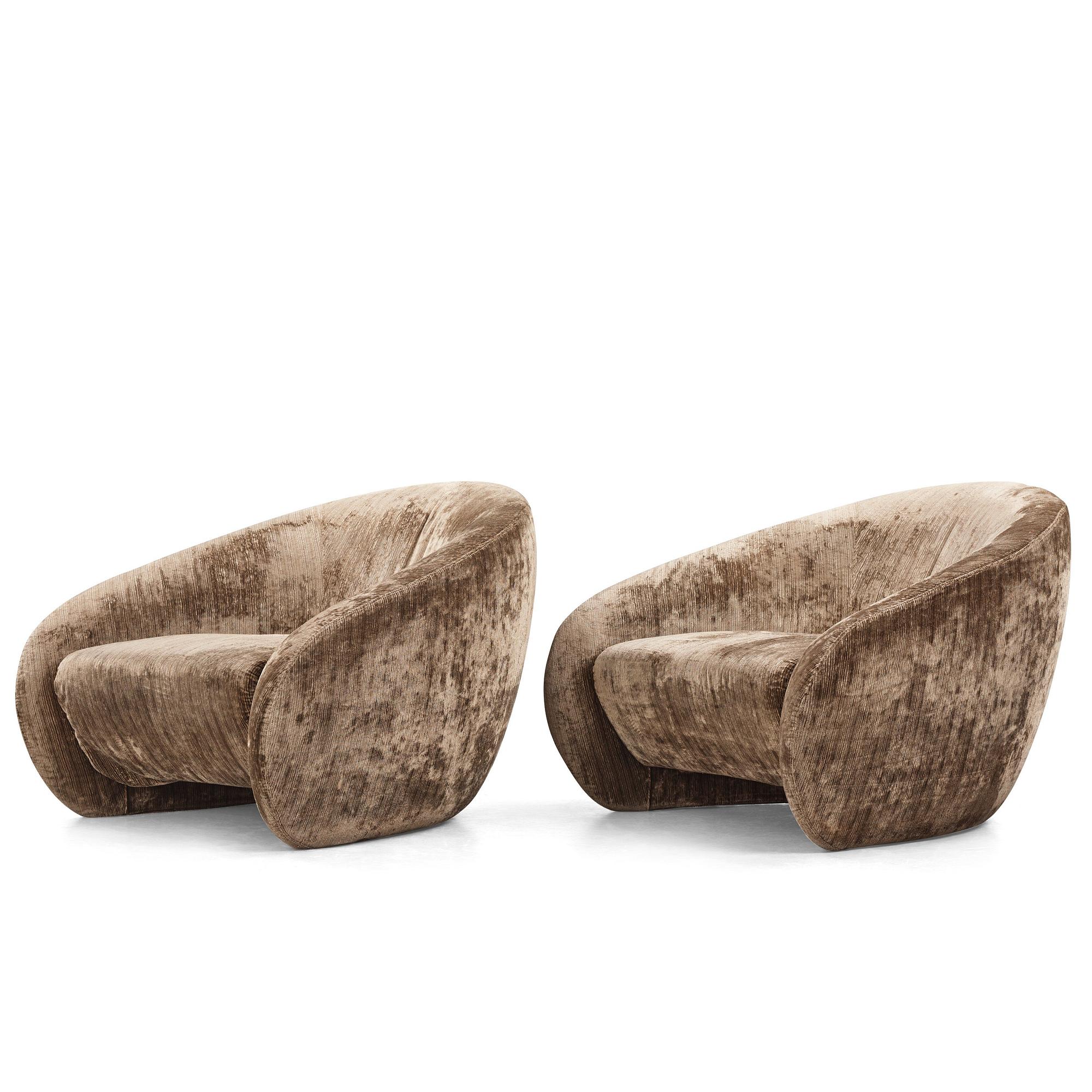 Roberto Lazzeroni, a pair of "Hudson" easy chairs, Ipe Cavalli, Italy, post 1996.