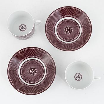 Hermès, tekoppar med fat, ett par, "H-Deco tea cup and saucer".