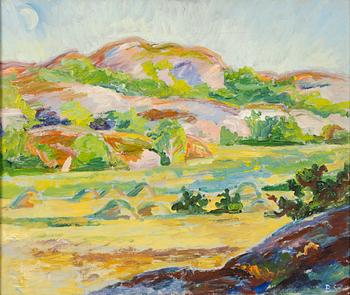 Birger Simonsson, oil on panel, signed BS.