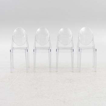 Philippe Starck, chairs, 4 pcs, "Victoria Ghost" for Kartell.