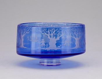 SVEN PALMQVIST, skål, glas, Orrefors, sign o numr.