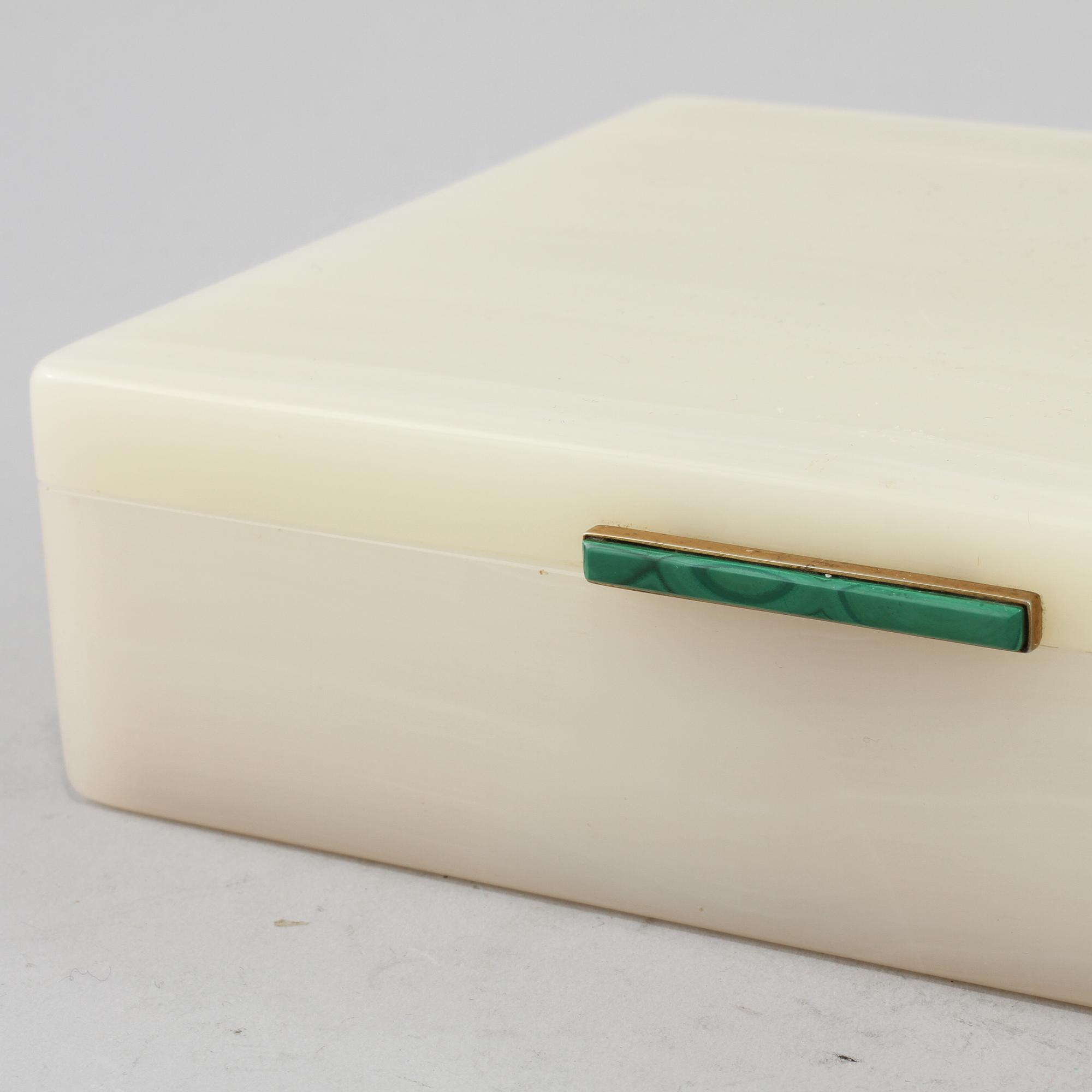SMYCKESKRIN, alabaster, art déco, troligen Henry Griffith & Sons, England, 1930-tal.