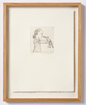 Lena Cronqvist, ”Puss på fågel (2016)".