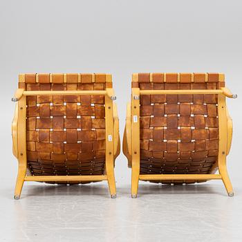 Bruno Mathsson, fåtöljer, ett par, "Eva", Firma Karl Mathsson, Värnamo.