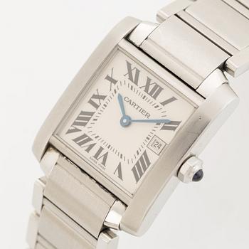 Cartier, Tank Francaise, wristwatch, 25 x 22 (30) mm.