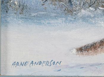 ARNE ANDERSSON, 2 st, oljor på duk, signerade.