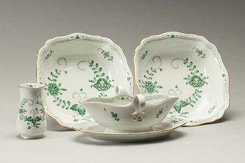 MATSERVIS, porslin, 58 delar, Meissen. 1900-tal.