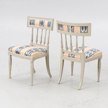 Chairs 5 pcs by Johan Hammarstöm, (master in Stockholm 1794-1812), late Gustavian.