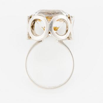 Karl-Ingemar Johansson, ring sterlingsilver med bergkristall.