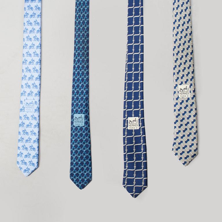 HERMÈS, ties, 4 pieces.