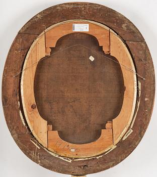 Mikael Dahl, attributed to, Young woman in burgundy dress.