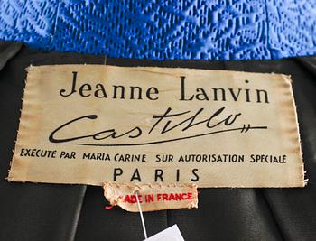 A bright blue silk coat by Lanvin.